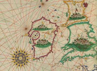 Manuscript Illumination. Maritime atlas, Northwestern Europe and the British Isles